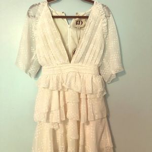 TJD White ruffle dress